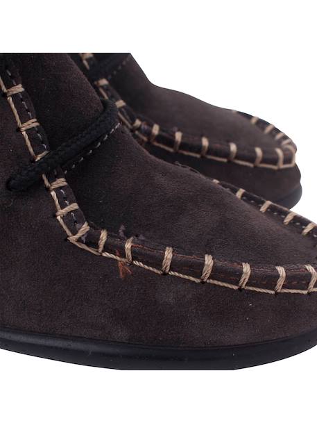 Bottes en suède style mohican pour enfants Camel+Gris foncé+Vert 12 - vertbaudet enfant 
