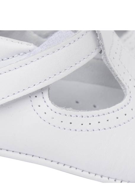 Salomés en cuir avec fermeture scratch Beige+Blanc+Bleu marine+Couleur cuir+Gris 12 - vertbaudet enfant 