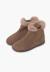 Bottines chelsea pour filles avec col en fourrure Gris+Rose+Taupe 16 - vertbaudet enfant 