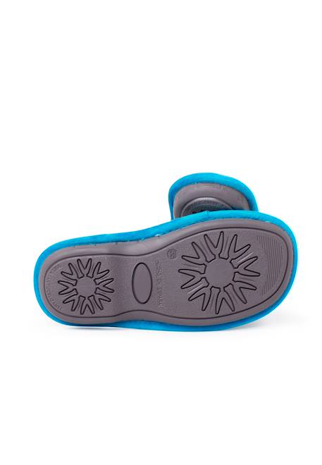 Sabots de maison en feutre  phrases Bleu marine+Turquoise 9 - vertbaudet enfant 