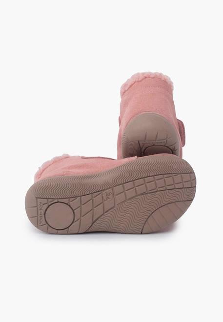 Botte avec col en laine d'agneau et sangle d'enfilage Gris+Rose+Taupe 9 - vertbaudet enfant 