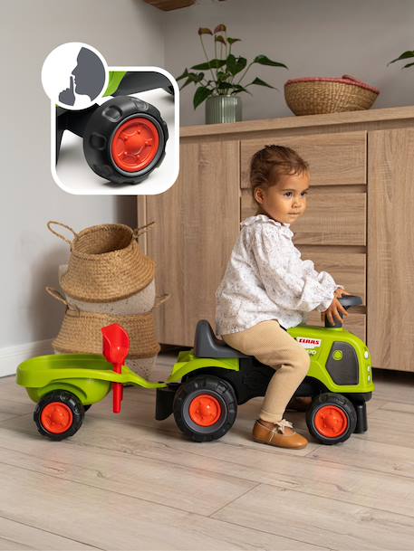 Porteur tracteur claas 1er âge avec roues silencieuses et remorque Vert claas 2 - vertbaudet enfant 
