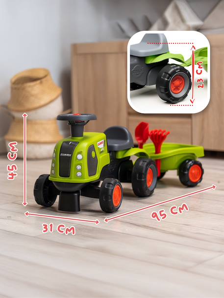 Porteur tracteur claas 1er âge avec roues silencieuses et remorque Vert claas 5 - vertbaudet enfant 