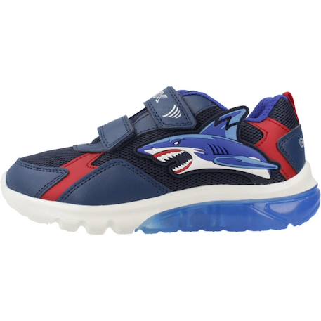 Basket garçon modèle j ciberdron boy Bleu c0735+Noir c0070 2 - vertbaudet enfant 