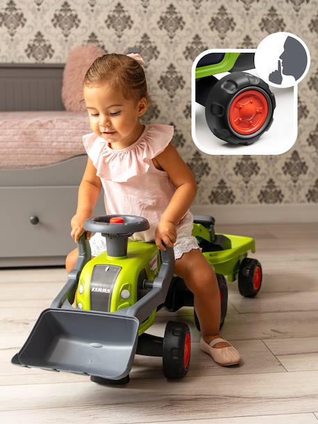 Porteur tractopelle claas 1er âge avec roues silencieuses, excavatrice et remorque Vert claas 2 - vertbaudet enfant 