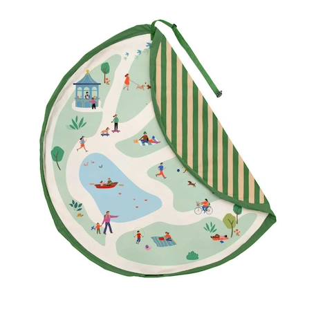 Play&go - tapis de jeu & sac à jouets outdoor - parc Green & beige 4 - vertbaudet enfant 