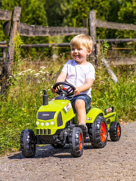 Tracteur à pédales claas avec remorque et capot ouvrant Vert Claas 1 - vertbaudet enfant 