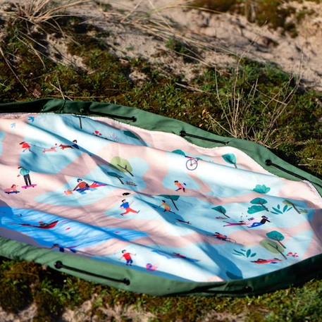 Play&go - tapis de jeu & sac à jouets outdoor - parc Green & beige 3 - vertbaudet enfant 