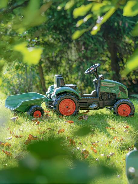 Tracteur à pédales avec remorque Vert vintage 2 - vertbaudet enfant 