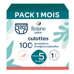 -Pack 1 mois couches-culottes taille 5 (12 à 18 kg) - 120 couches