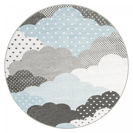 Tapis enfant tissé cloudy Bleu+Rose 2 - vertbaudet enfant 