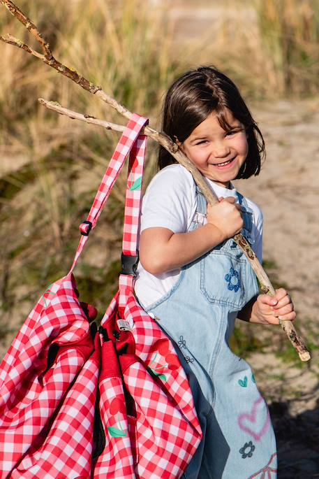 Play&go - tapis de jeu & sac à jouets outdoor - pic nic Red & beige 3 - vertbaudet enfant 