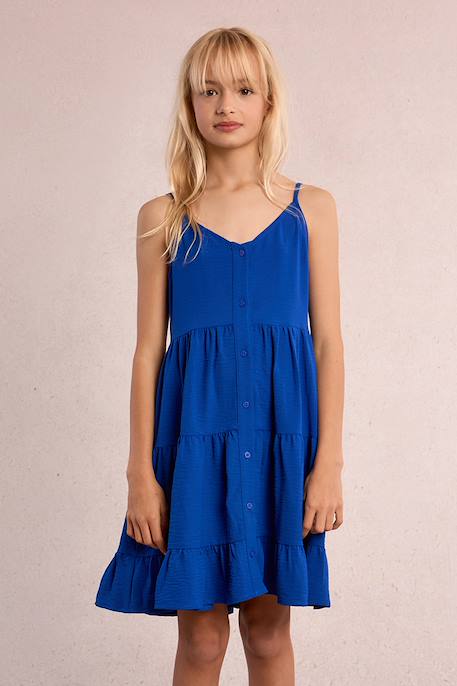 Robe courte à volants Cobalt blue+Cream 4 - vertbaudet enfant 