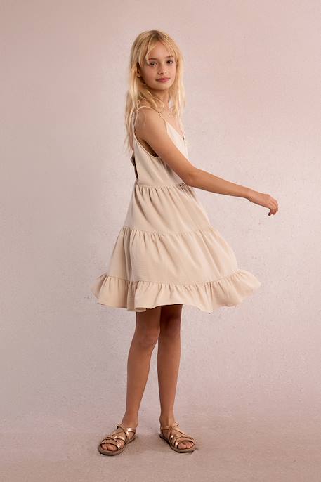 Robe courte à volants Cobalt blue+Cream 10 - vertbaudet enfant 