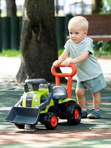 Porteur tracteur claas 1er âge avec pelle frontale et barre d'aide à la marche Vert claas 2 - vertbaudet enfant 