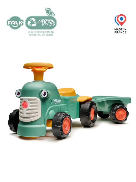 Porteur tracteur avec remorque Rouge+Vert Claas+Vert vintage 16 - vertbaudet enfant 