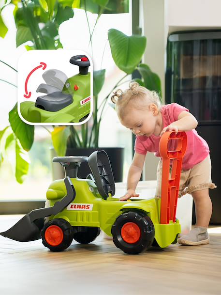 Porteur avec pelle frontale et canne de poussée Jaune+Vert 8 - vertbaudet enfant 