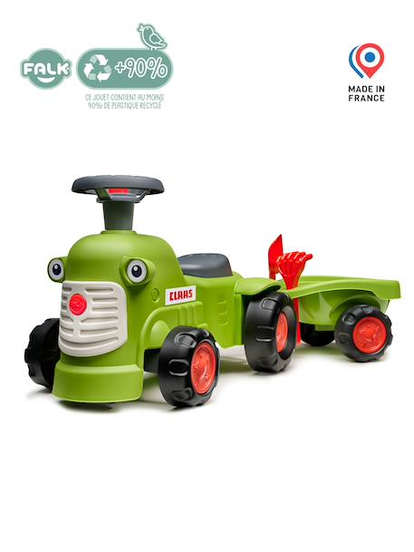 Porteur tracteur avec remorque Rouge+Vert Claas+Vert vintage 10 - vertbaudet enfant 