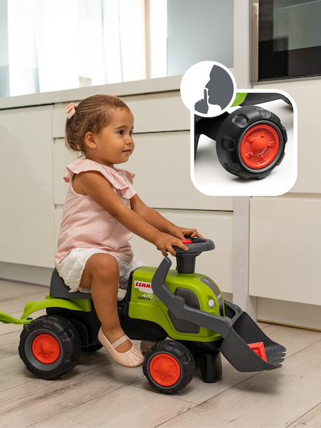 Porteur tractopelle claas 1er âge avec roues silencieuses et remorque Vert claas 2 - vertbaudet enfant 