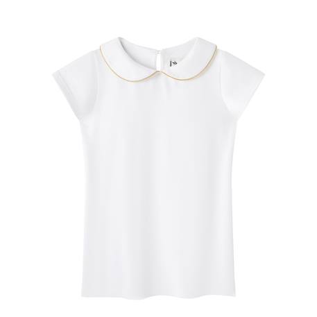 Fille-T-shirt   à col claudine et manches courtes  sophia