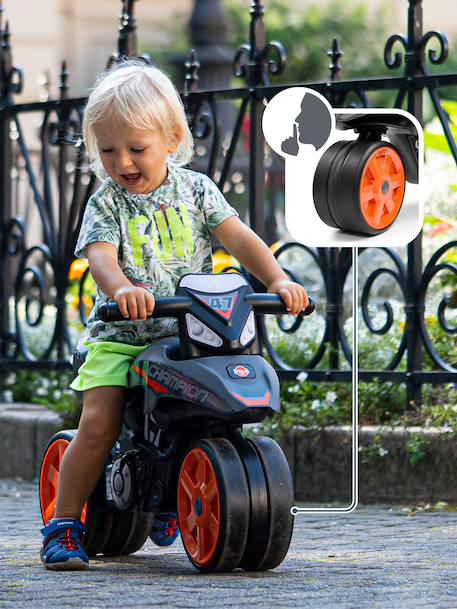 Draisienne moto street avec roues silencieuses Gris anthracite et orange+Rouge corail 2 - vertbaudet enfant 