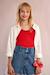Short en jean à broderie cœur Blue denim 5 - vertbaudet enfant 