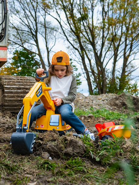 Pelleteuse super builder entièrement articulée avec remorque avec tamis et jeux de sable Jaune 2 - vertbaudet enfant 
