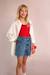 Short en jean à broderie cœur Blue denim 3 - vertbaudet enfant 