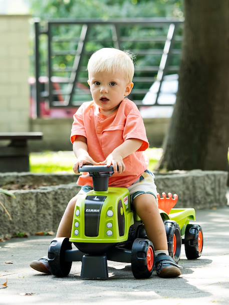 Porteur tracteur claas 1er âge avec remorque, pelle et râteau Vert claas 2 - vertbaudet enfant 