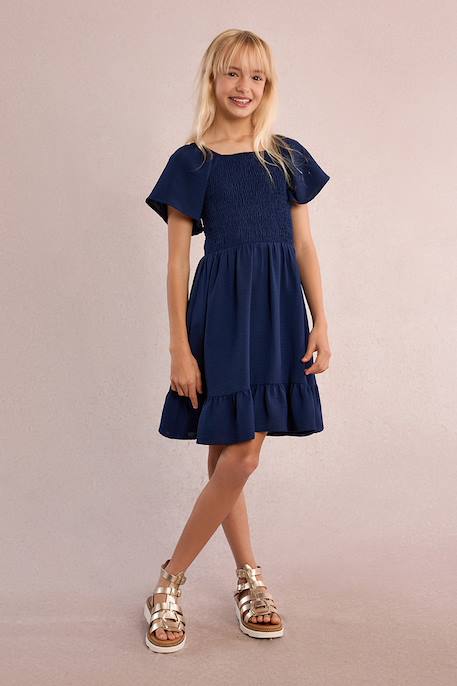 Fille-Robe smockée