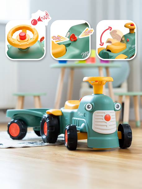 Porteur tracteur avec remorque Rouge+Vert Claas+Vert vintage 15 - vertbaudet enfant 