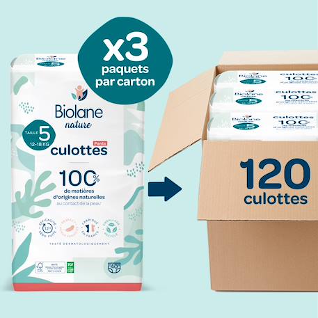 Pack 1 mois couches-culottes taille 5 (12 à 18 kg) - 120 couches Multicolore 2 - vertbaudet enfant 
