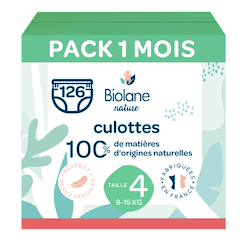 -Pack 1 mois couches-culottes taille 4 (8 à 15 kg) - 126 couches