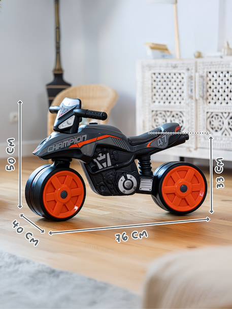 Draisienne moto street avec roues silencieuses Gris anthracite et orange+Rouge corail 5 - vertbaudet enfant 