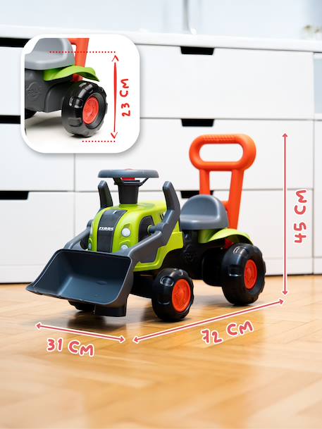 Porteur tracteur claas 1er âge avec pelle frontale et barre d'aide à la marche Vert claas 5 - vertbaudet enfant 