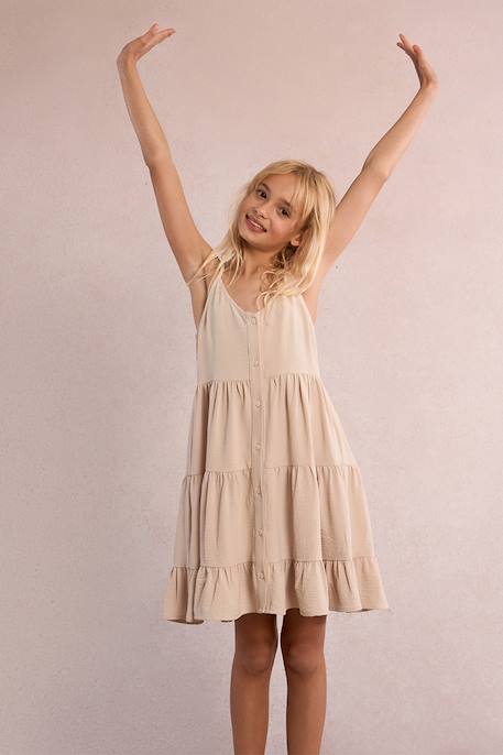 Fille-Robe-Robe courte à volants