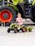 Tractopelle à pédales avec remorque Jaune Komatsu+Vert Claas 10 - vertbaudet enfant 