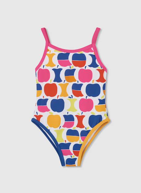 Maillot de bain fille imprimé pommes Multicolore 1 - vertbaudet enfant 