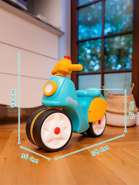 Draisienne strada - Scooter à roues silencieuses Bleu et jaune+Crème et rose 5 - vertbaudet enfant 