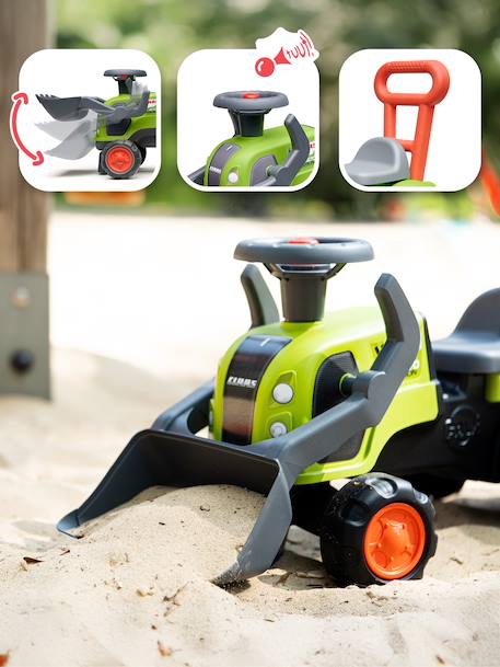 Porteur tracteur claas 1er âge avec pelle frontale et barre d'aide à la marche Vert claas 3 - vertbaudet enfant 