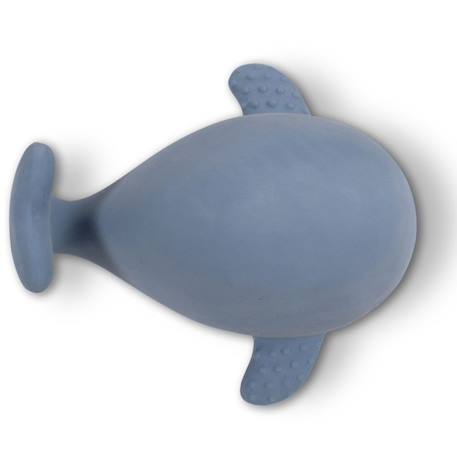 Jouet de dentition en caoutchouc naturel christian la baleine Bleu, blanc 3 - vertbaudet enfant 