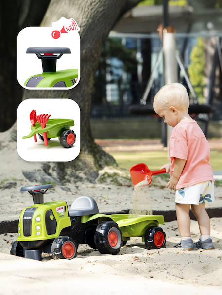 Porteur tracteur claas 1er âge avec roues silencieuses et remorque Vert claas 3 - vertbaudet enfant 