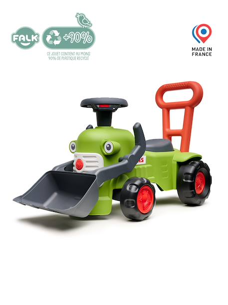 Porteur avec pelle frontale et canne de poussée Jaune+Vert 10 - vertbaudet enfant 
