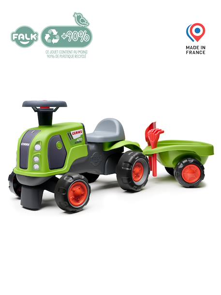 Porteur tracteur claas 1er âge avec roues silencieuses et remorque Vert claas 4 - vertbaudet enfant 