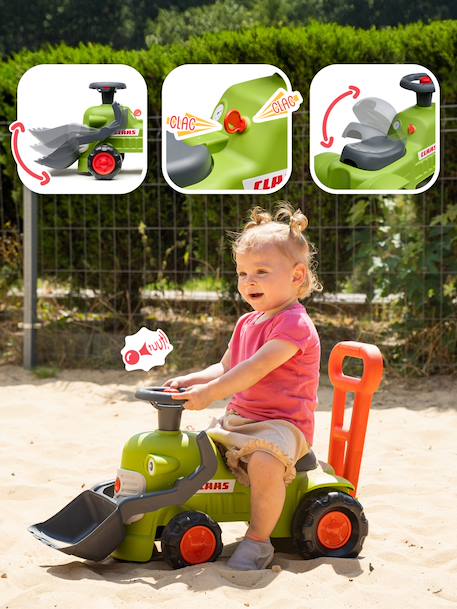 Porteur avec pelle frontale et canne de poussée Jaune+Vert 9 - vertbaudet enfant 