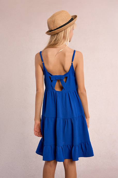 Robe courte à volants Cobalt blue+Cream 3 - vertbaudet enfant 