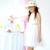 Robe demoiselle d'honneur  avec noeud hepburn Blanc doré+Blanc paillettes dorées 9 - vertbaudet enfant 