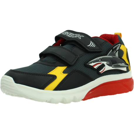 Basket garçon modèle j ciberdron boy Bleu c0735+Noir c0070 10 - vertbaudet enfant 