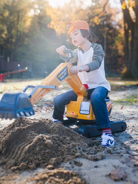 Pelleteuse super builder entièrement articulée avec remorque avec tamis et jeux de sable Jaune 1 - vertbaudet enfant 