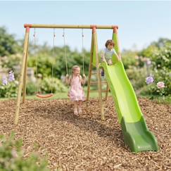 Jouet-Jeux de plein air-Portique balançoire en 2,30 m topwood milu - 4 enfants